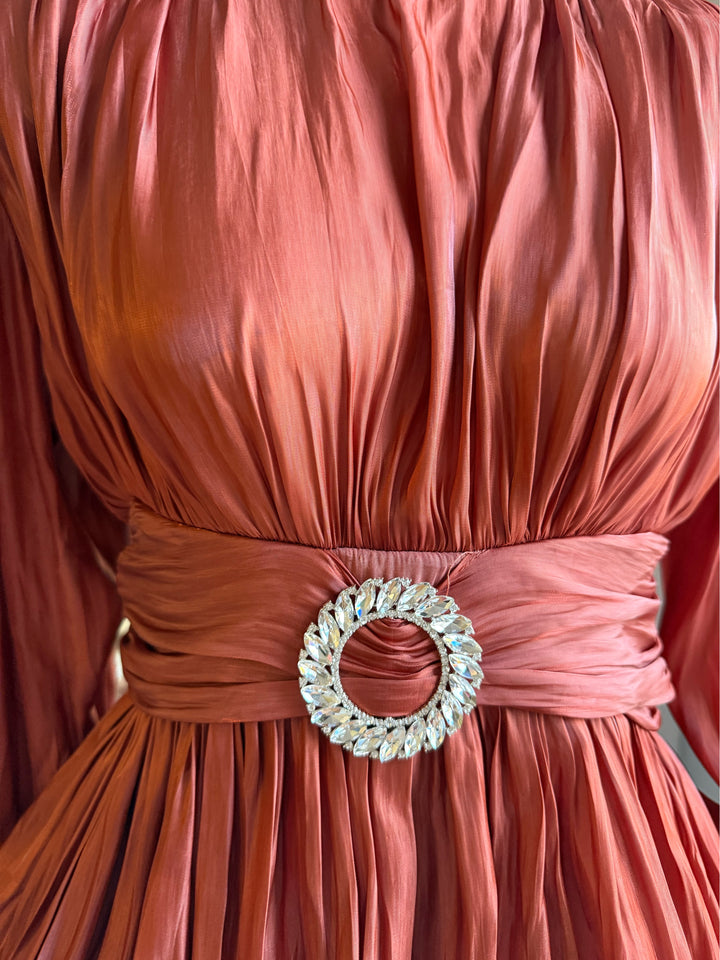 Kelly metallic shimmer organza top