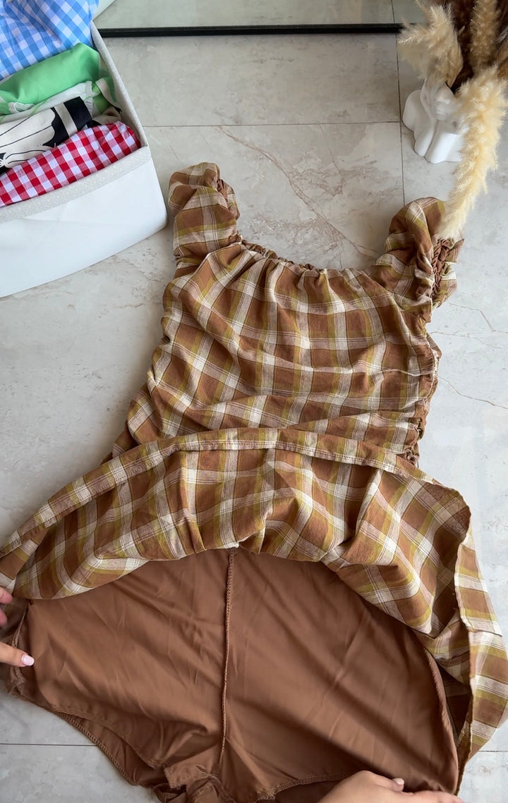Coachella chequered dress