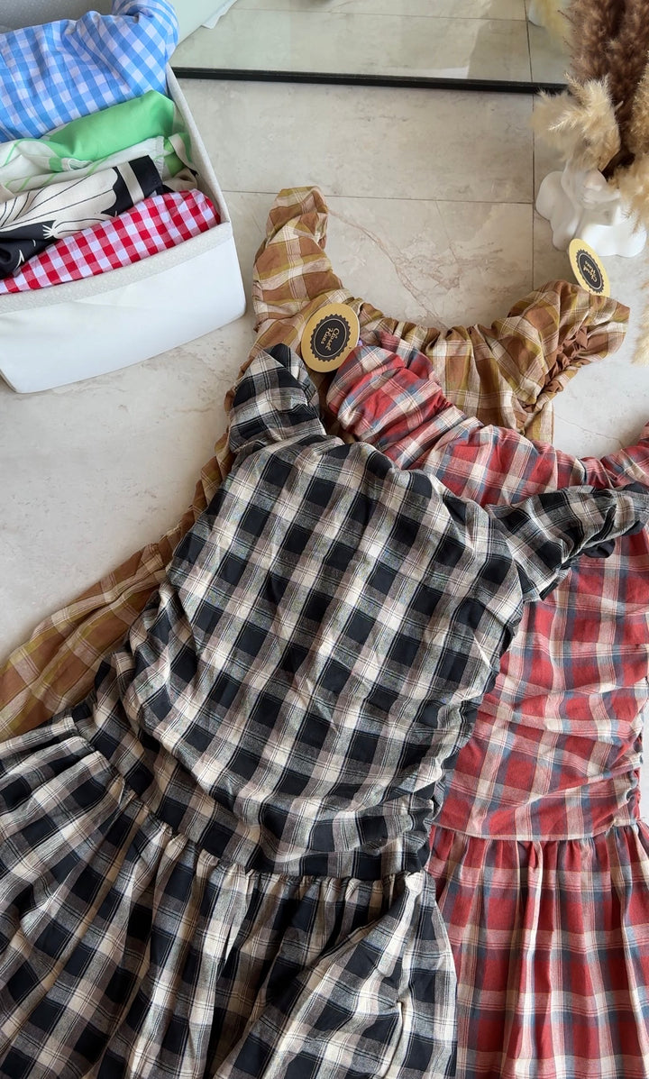 Coachella chequered dress