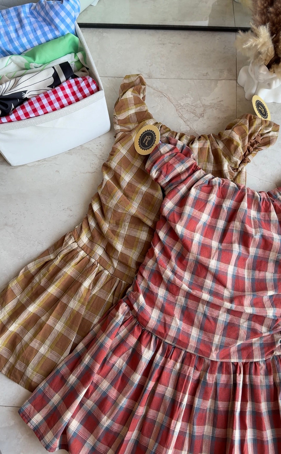 Coachella chequered dress