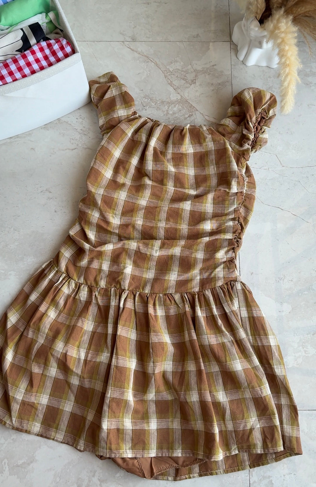 Coachella chequered dress