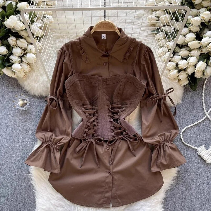 Benedict corset and shirt set