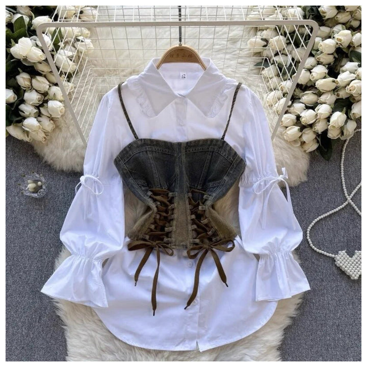 Benedict corset and shirt set