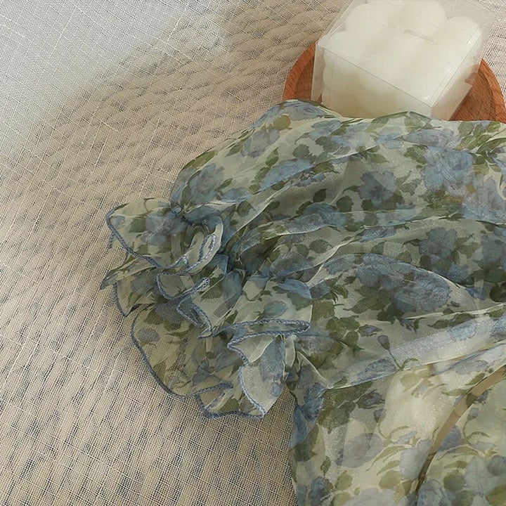 Baku organza floral top