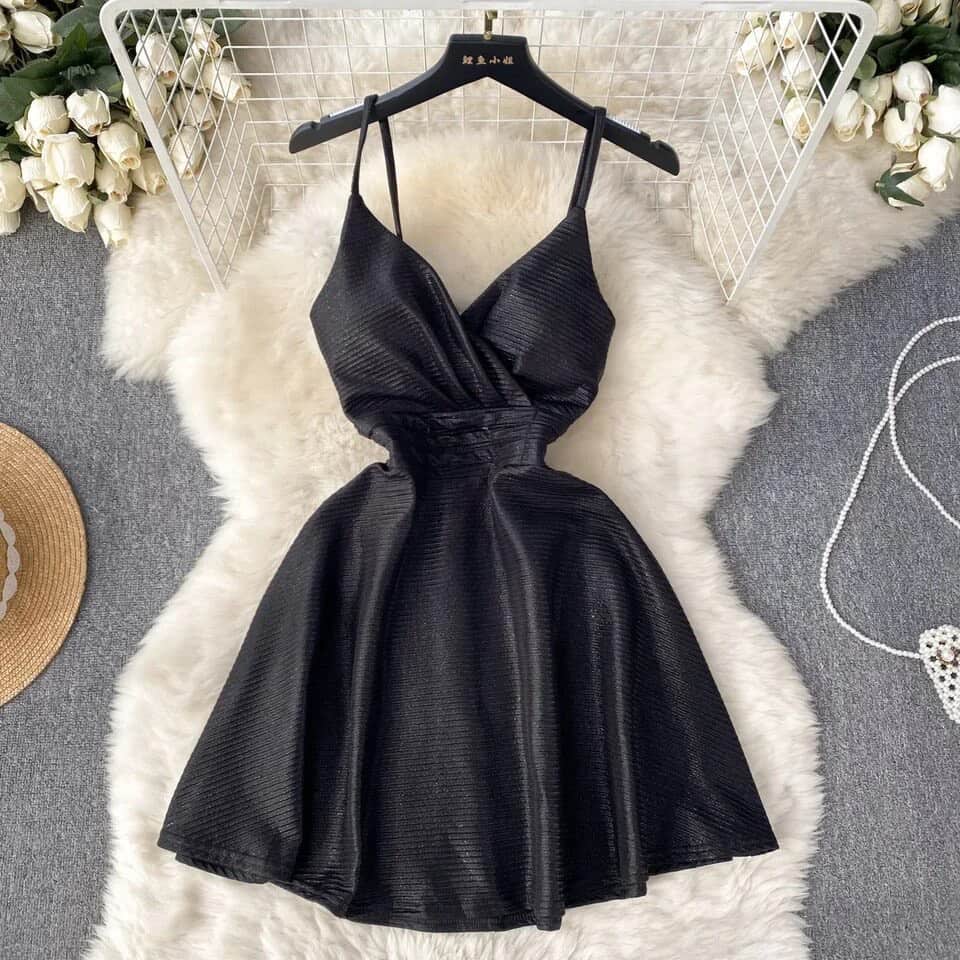 Ginny metallic skater dress