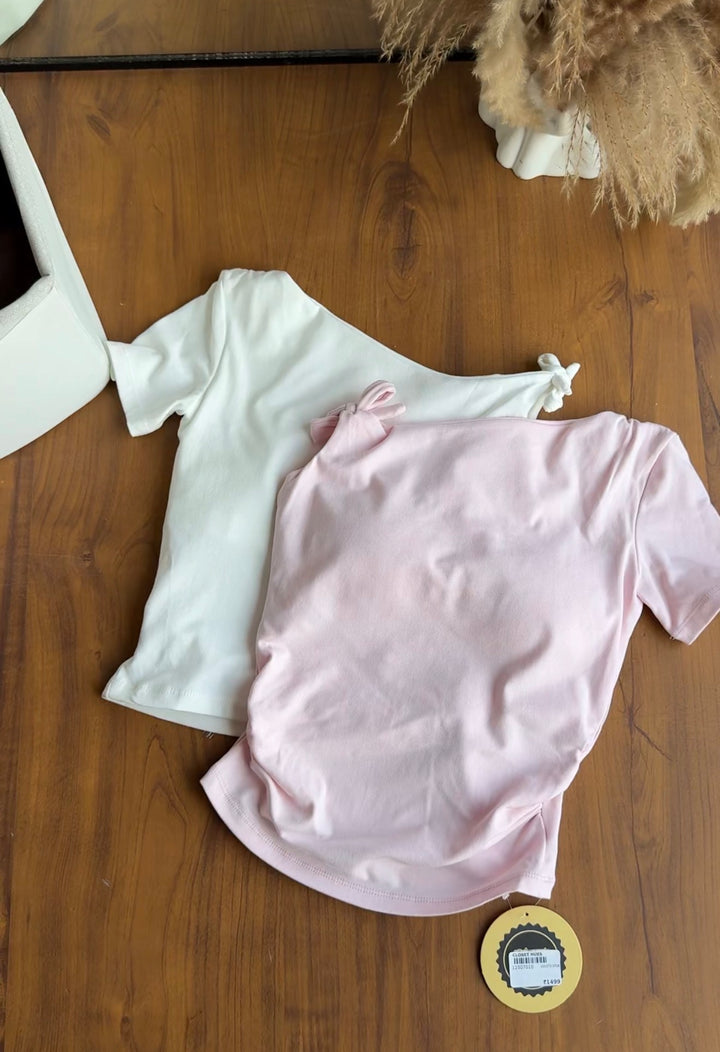 Azari built in bra one shoulder top