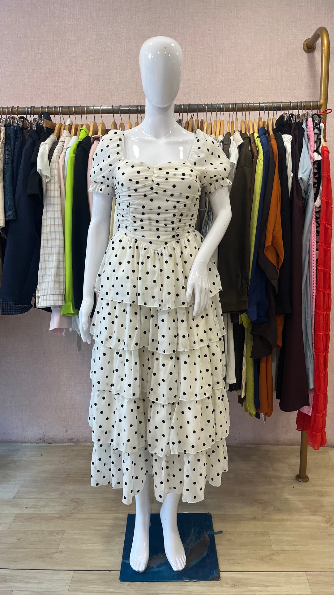 Lily polka dot scarf dress