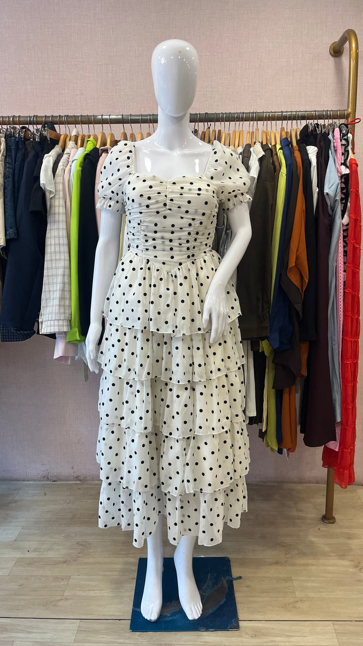 Lily polka dot scarf dress
