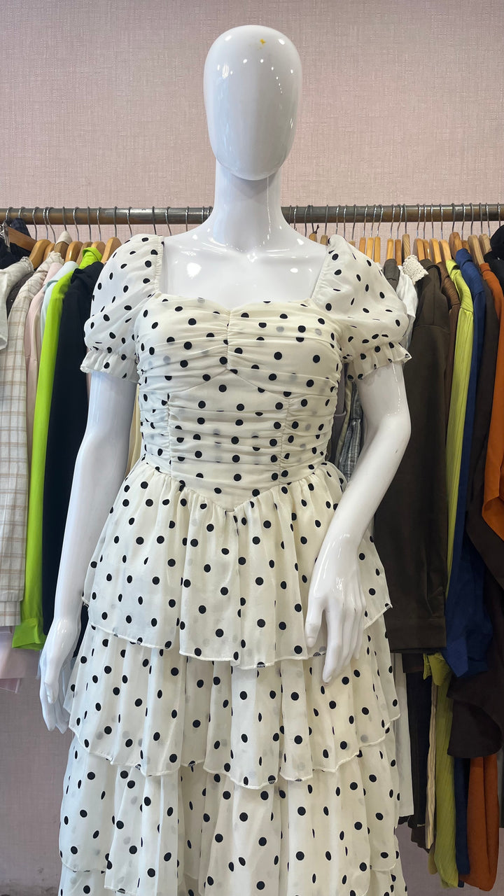 Lily polka dot scarf dress