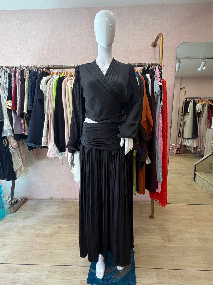 Kennedy criss cross top with pleated skirt
