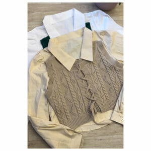 Cuba shirt and knit vest set